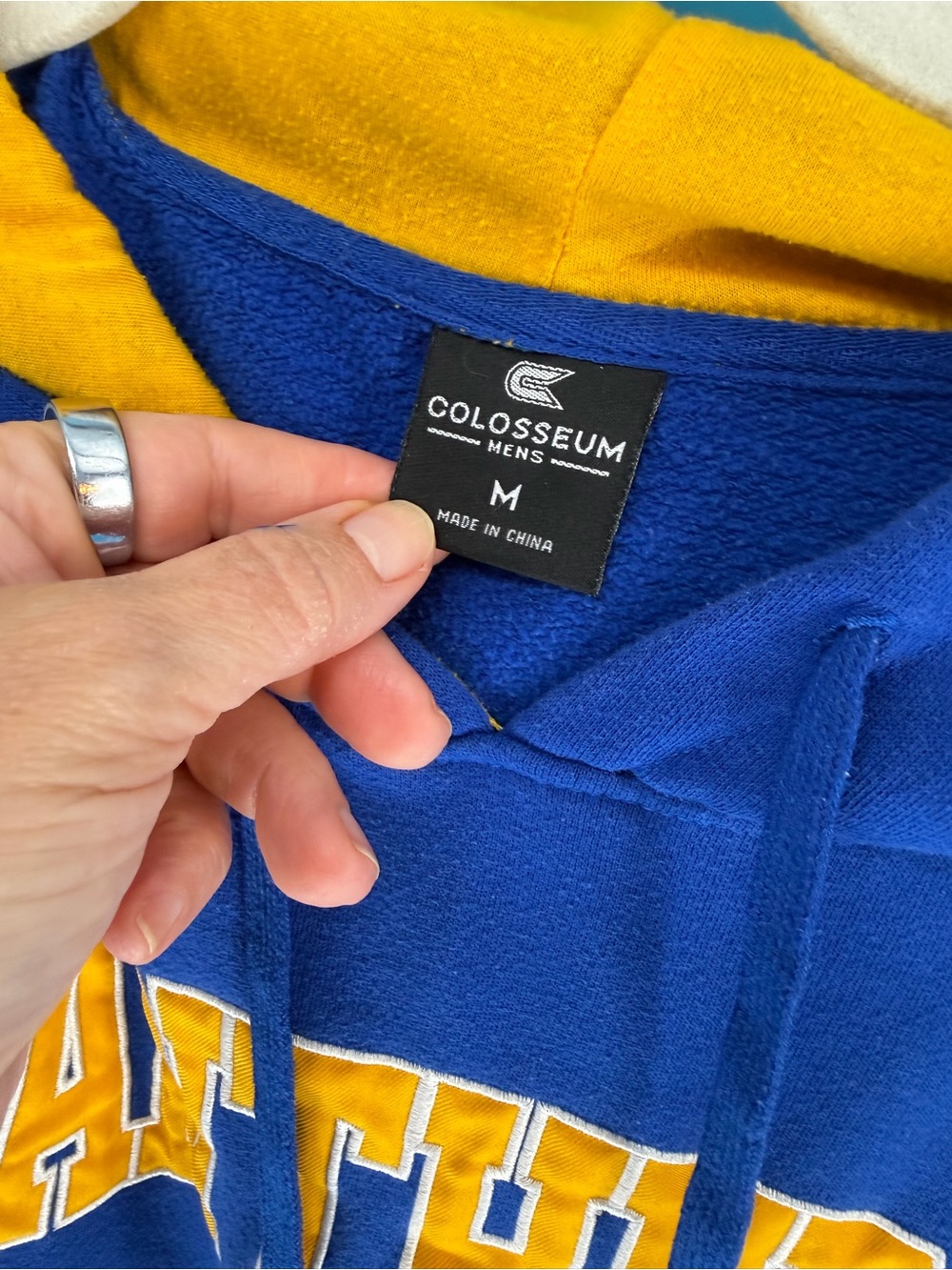 Colosseum Pitt Panthers Hoodie Mens Medium Blue Gold H2P Sweatshirt PITT0101 - Picture 4 of 6